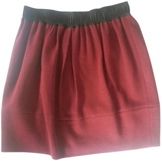 Sandro Burgundy Wool Skirt