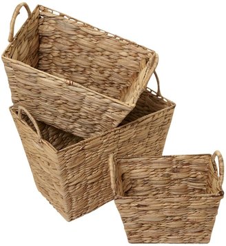 Linea Set of 3 waterhyacinth storage baskets
