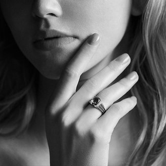David Yurman Petite Wheaton Ring with Amethyst and Diamonds