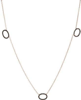 Black Diamond Ali Moosally Oval Charm Necklace-Colorless