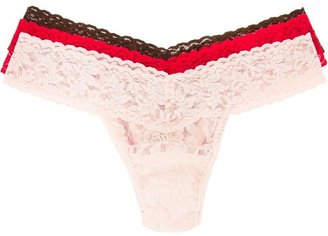 Hanky Panky set of three floral lace briefs