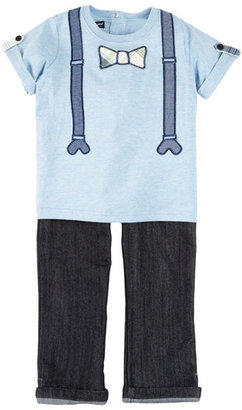 Wendy Bellissimo Suspender Shirt & Jean Set (Toddler Boys)
