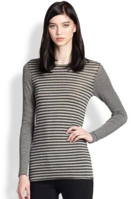 L'Agence LA'T by Mixed-Stripe Long-Sleeved Tee
