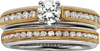 Unbranded The Regal Collection Round-Cut IGL Certified Diamond Engagement Ring Set in 14k Gold Two Tone (1 1/4 ct. T.W.)