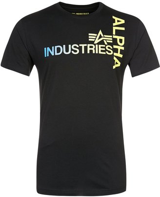 Alpha Industries Print Tshirt schwarz/gelb