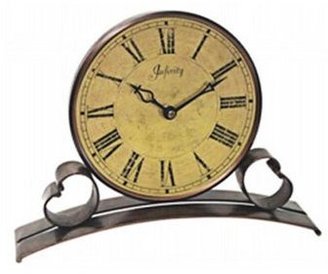 Infinity Instruments Metal Trimmed Table Clock