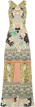 Etro Printed silk-crepe gown