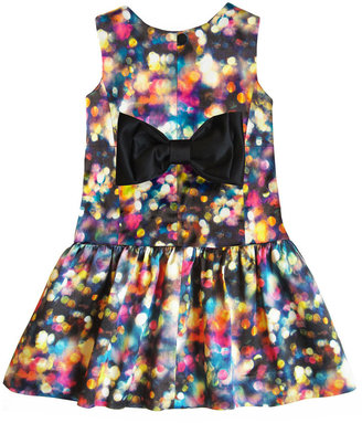 Milly Minis Glitter Bow Party Dress, Multi, Sizes 2-7