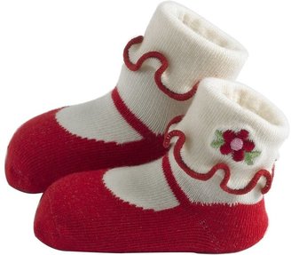 Jazzy Toes Rayon Collection Mary Janes Sock Set - Red-12-24M