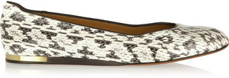 Calvin Klein Collection Cleo snake-effect leather ballet flats