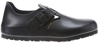 Birkenstock Women's London Soft Footbed Clog Shoes Hunter Black Leather 16652