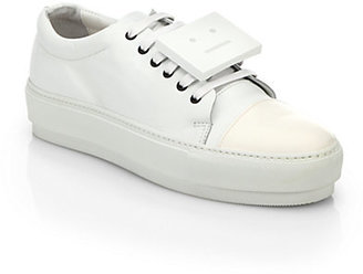 Acne Studios Leather Layered Platform Sneakers