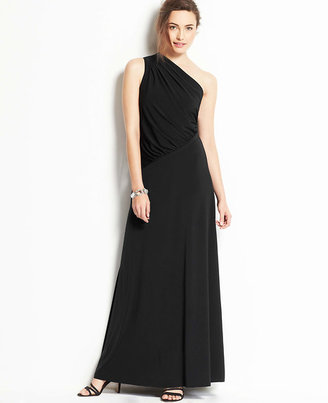 Ann Taylor Petite One Shoulder Jersey Gown