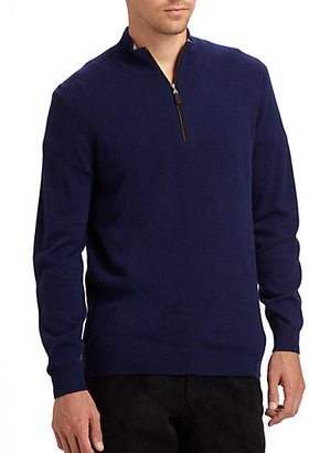 Saks Fifth Avenue Quarter-Zip Cashmere Sweater
