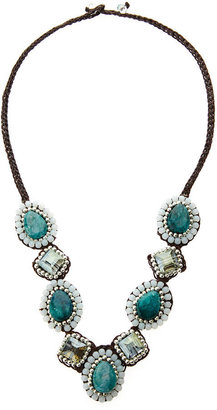 Nakamol Brown & Green Embellished Necklace