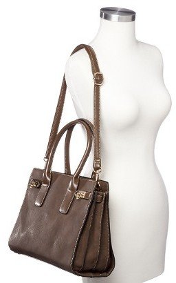 OPP Brand Solutions, LLC Satchel Handbag with Crossbody Strap - Brown