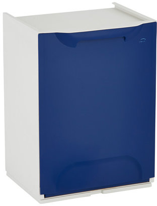 Container Store Drop-Front Recycle Bin Blue