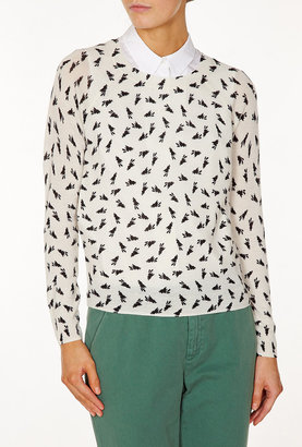 Band Of Outsiders Printed Bunny Sweater