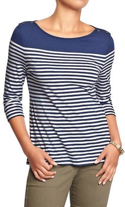 Old Navy Women's Striped Boatneck Tops