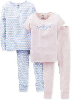Carter's Baby Girls' 4-Piece Goodnight Pajamas