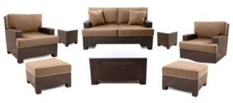 Antigua Outdoor 8-Pc. Seating Set (1 Loveseat, 1 Lounge Chair, 1 Swivel Chair, 2 Ottomans, 1 Coffee Table and 2 End Tables)