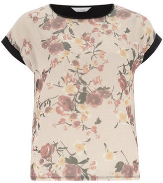 Dorothy Perkins Petite floral woven front tee