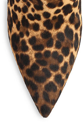 Prada Leopard-Print Calf Hair Booties