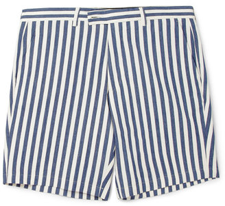 Hentsch Man Regular-Fit Striped Cotton-Canvas Shorts