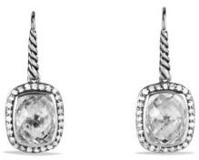 David Yurman Noblesse Drop Earrings with White Topaz and Diamonds