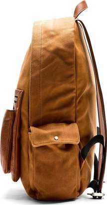 Marc by Marc Jacobs Brown Leather & Twill 2pock & Biggie Backpack