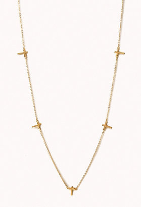 Forever 21 Street-Chic Cross Necklace