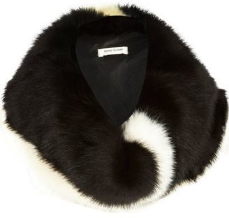 River Island Black and white faux fur snood