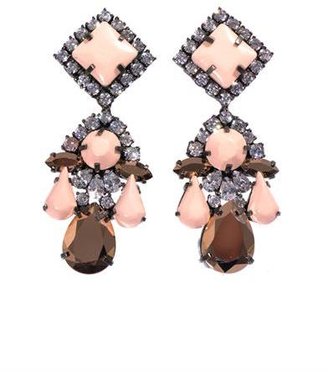Shourouk Square crystal-embellished earrings