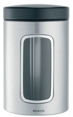 Brabantia Stainless steel 1.4ltr window canister