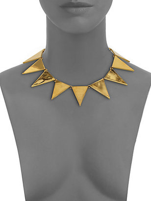 Eddie Borgo Large Flat Triangle Collar Necklace/Goldtone