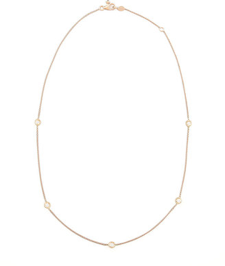 Roberto Coin Rose Gold Diamond Station Necklace