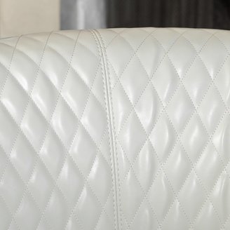 Christopher Knight Home Mia Ivory Bonded Leather Quilted Club Chair by