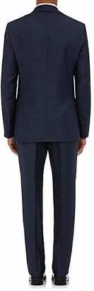 Barneys New York Men's Lotus Wool Sharkskin Two-Button Suit - Navy