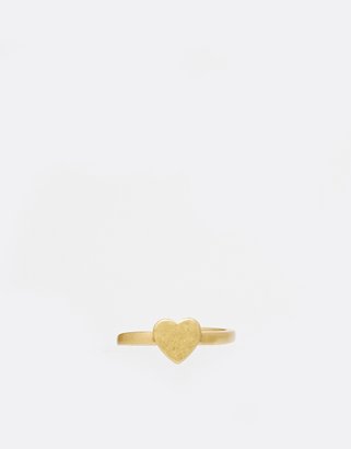 Pilgrim Gold Plated Heart & Stone Ring Multipack