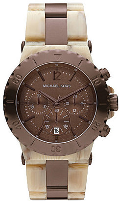 Michael Kors MK5596 horn-effect resin chronograph watch