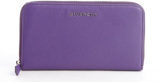 Givenchy Plum Leather Continental Zip Wallet
