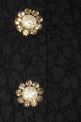 Dolce & Gabbana Embellished cotton-blend lace cape
