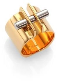 Chloé Babeth Two-Tone Bolted Band Ring
