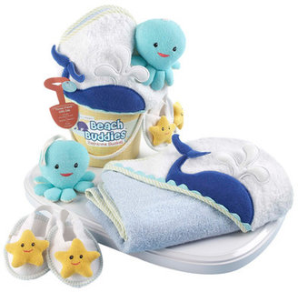 Baby Aspen Beach Buddies Three-Piece Bathtime Bucket Gift Set - 0-6 Months