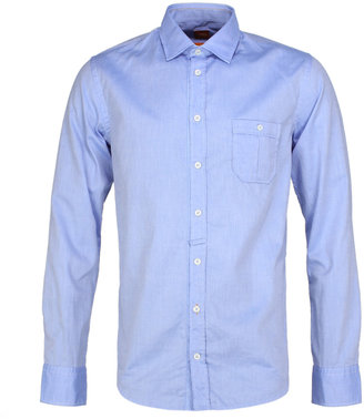 BOSS ORANGE EslimE Blue Chambray Slim Fit Shirt