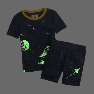 J.Crew Boys' glow-in-the-dark pajama set in planets