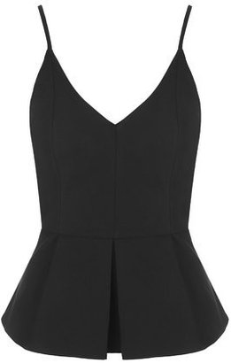 Topshop Womens Fitted Peplum Cami - Black