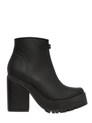 Miista 90mm Gummed Calf Leather Ankle Boots