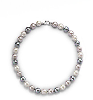 Majorica 12MM Multicolor Round Pearl & Sterling Silver Strand Necklace/17"