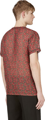 Marc Jacobs Red Floral Print T-Shirt